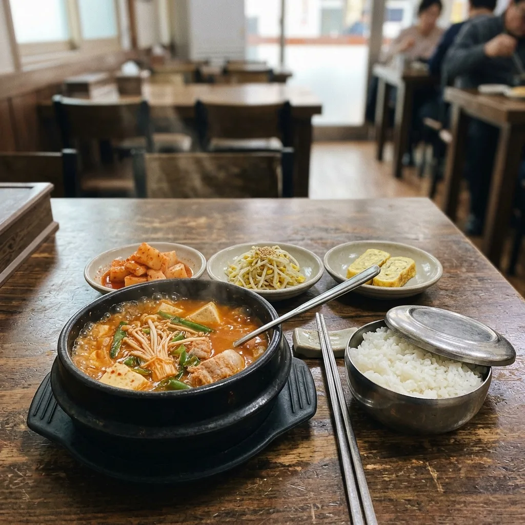 휴대폰으로 찍은 백반 사진